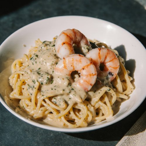 Creamy Pesto Shrimp
