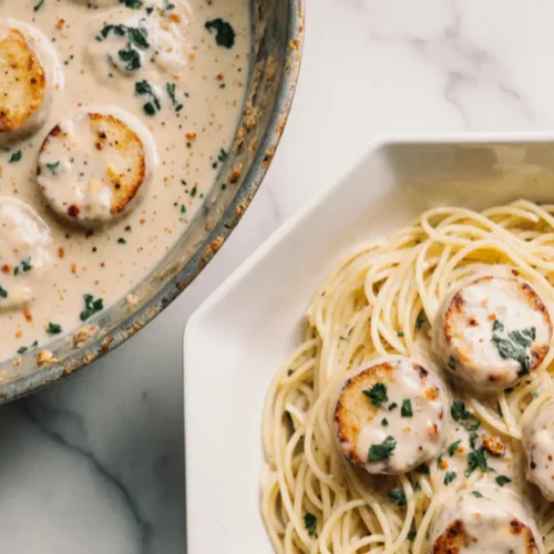 Garlic Butter Scallops Pasta Perfection