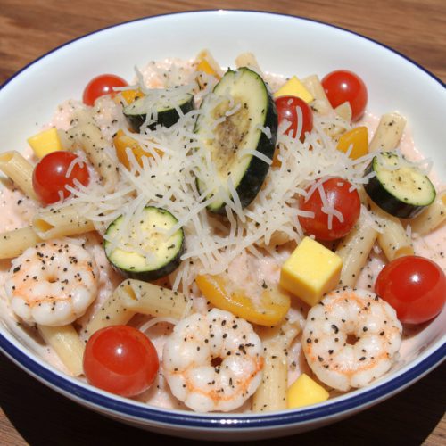 Shrimp with Penne and Squash A Healthy Seafood Favorite