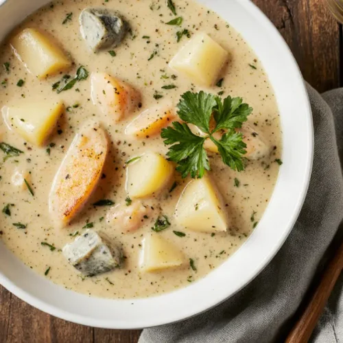 Cullen Skink recipe - creamy Scottish smoked fish chowder served in a bowl