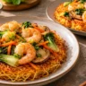 Crispy Noodle Cakes with Shrimp