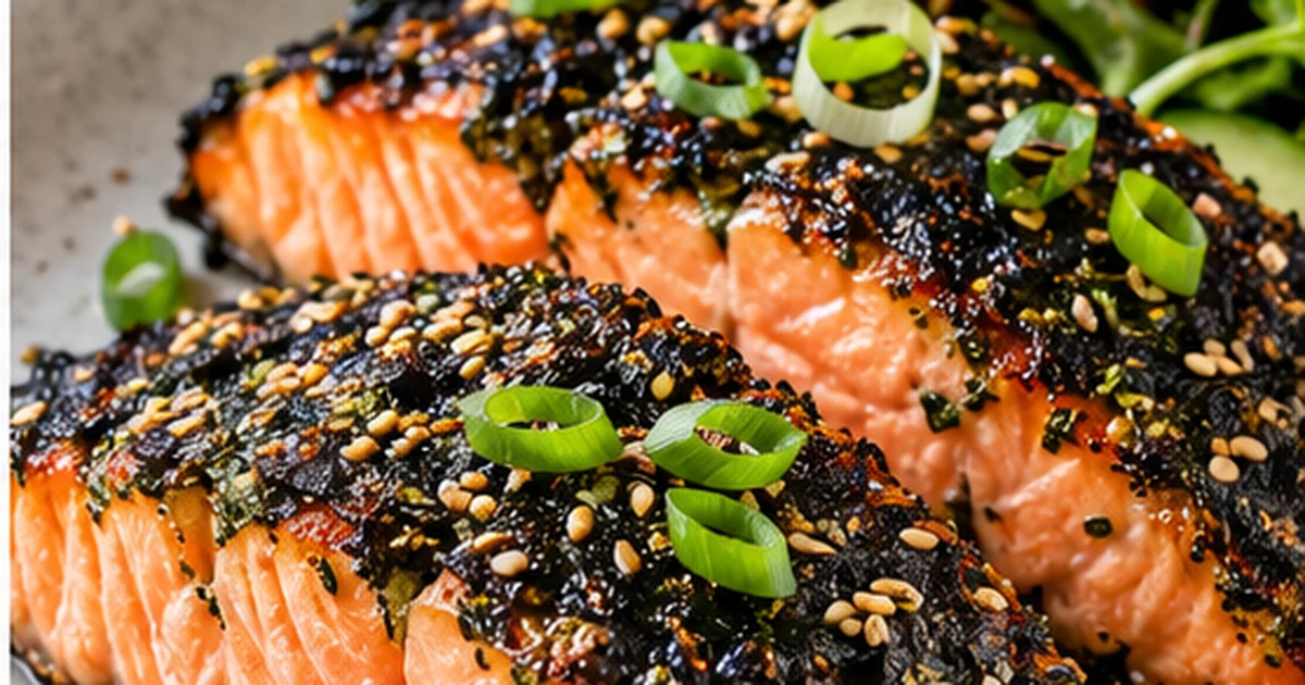 Nori-Crusted Baked Salmon with Sesame (30 Minutes)
