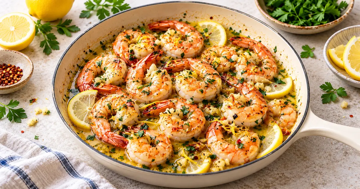 Garlic Lemon Butter Shrimp Scampi